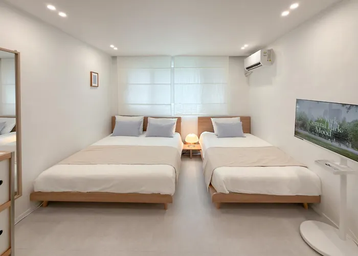 Апартаменты 신규오픈, 웨스트 서울 모던스테이, 도심속 힐링, 2br, 홍대 명동 이동편리, 공항버스 3분, 최대 4인 *